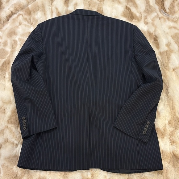 Mens Lauren Ralph Lauren navy pinstripe wool blazer, size 42R, EUC - Picture 5 of 6